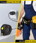 Dual Mode Laser Tape Measure 164 Foot Range With 16 Foot Manual Tape Digital Laser Ruler With Metric Inch And Foot Units LCD Display Self Locking Tape Lanyard Design For Quick And Easy Accurate DIY Projects on belt clip