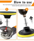 Instructions for using 102 Pcs 40 To 800 Grit Angle Grinder Sanding Discs And Blocks 4 Inch With Upgraded Hook And Loop Backing Pad.