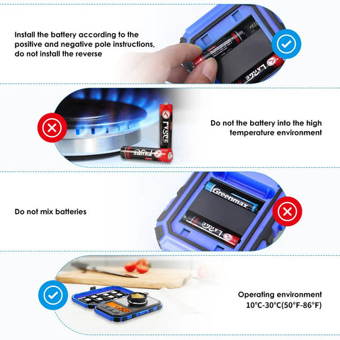 Image instructions for the Ultra Precise Digital Milligram Scale 0.001g With 50g Capacity Portable Jewelry Pocket Scale Battery Installation.