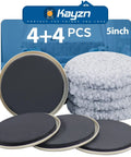 Multi Surface Furniture Sliders 2 In 1 Moving Pads 8 Piece Pack With Four Carpet Sliders and Four Hardwood Socks Reusable Floor Protectors
