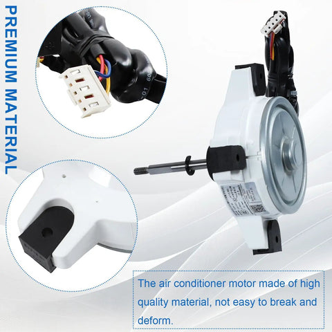 Air Conditioner Fan Motor Replacement External Brushless DC Motor For AUX Air Conditioning RDN 310 35 8A 8B in white casing with connectors