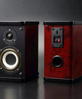 High-end audio speaker with three way spring terminal clip push release connector plate jack socket and color coding
