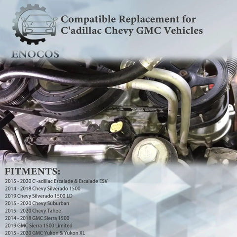 Enocos 904-861 vacuum pump installed in engine bay with belts and hoses