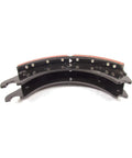 Type 4702 Heavy Duty Brake Shoe featuring rock solid friction lining, sized for 15 inch drums, 4 inches wide.