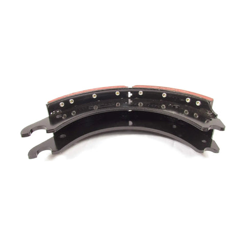 Type 4702 Heavy Duty Brake Shoe featuring rock solid friction lining, sized for 15 inch drums, 4 inches wide.