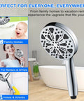 Magnetic Docking High Pressure Handheld Shower Head With Hard Water Filter, Rain Style Filtered Spray, showcased near bathtub