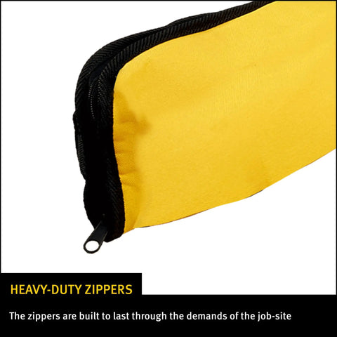Heavy Duty Nylon Carrying Case For Plate Levels 6ft To 10ft with zippered closure and tough Cordura shell in bright yellow.