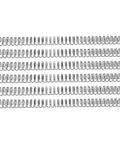 50 Piece Double Loop Wire Binding Spines for A4 Papers, 180 Sheet Capacity, 3 To 1 Pitch, 34 Loops, 19mm Nylon Coated Wires, Built Tough Metal Inner, Binding Wires Set Kit, Black, shown laid out in rows
