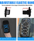Non Slip Battery Cover Frame Bag for electric dirt bikes with adjustable elastic band shown as wrist and ebike bag.