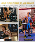 Leg Extension And Curl Machine With 70 Lb Olympic Bumper Plates Set for home gym leg strength training, heavy duty workout options.