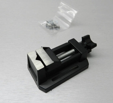 Compact Table Vise For Bench And Drill Press, Mini Precision Vise For Jewelry Hobbyists, Zinc Die Cast Construction, with mounting bolts