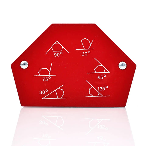 Rosfix Magnetic Welding Angle Set x6 Stainless Steel Fixed Angle showing various angle measurements from 30° to 135°.