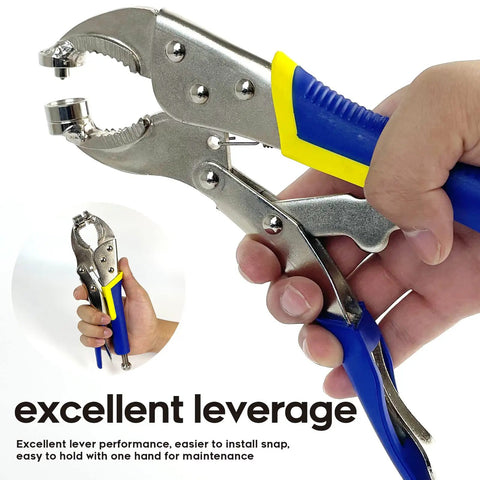 Pro Grade Snap Fastener Tool Kit For Boat Covers With Heavy Duty Snap Setter Pliers And Canvas Snaps 60 Sets of 15mm