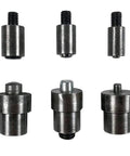 Interchangeable dies for Heavy Duty Hand Press Eyelet Grommet Kit, sizes 0, 2, 4, made of durable metal for punching and setting.