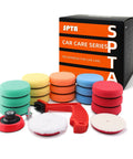 Drill Polishing Pads Kit Pro Grade with 20 Pcs 3 Inch Foam Buffing Pads and Wool Pads Backing Plate for Car Polisher