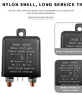 Wireless Remote Battery Disconnect Switch 12V Top Post Negative Kill Switch 200A automotive power cutoff with PA nylon shell.