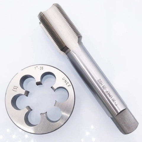 Right Hand 1 Inch 20 UNEF Tap and Die Set in HSS, precision threading tools, high-speed steel