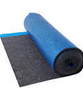Heavy Duty Floor Underlayment Roll 3 Mm Thick Laminate Flooring Padding With Vapor Barrier, rolled and unrolled view.