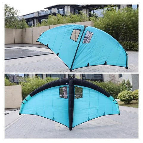 Ride-Ready Inflatable Wing Foil For Wind Wing Foiling And Kitesurfing, Handheld Wing Sail For Windsurfing And Surfing on paved area