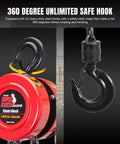 360-degree hooks on 1 Ton Hand Chain Hoist With 8ft Lift, Two Heavy Duty Hooks, Mechanical Load Brake, alloy steel chain, corrosion resistant