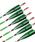 31 Inch Carbon Arrows with Green Turkey Feathers for Target Practice and Hunting Screw In Field Tips 12 Pack