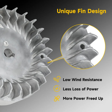 Beefed-Up Aluminum Flywheel 10K RPM For Predator 212CC 196CC 224CC Non Hemi Ghost Engines And GX160 GX200 fin design close-up