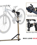 Heavy Duty Bike Repair Stand With 360 Degree Rotating Clamp Holds 1 In To 1.75 In Tubes Rubber Protected 80 Lb Capacity