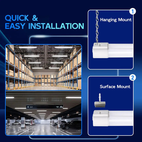 Hella Bright 60W 4Ft Linkable Led Shop Light Delivers 6500 Lumens Of Sick Daylight White Glow Perfect For Garage Basements And Heavy Duty Projects With Zero Hassle Setup And Top Tier Energy Savings