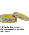 Two rolls of Adhesive Transfer Tape 467MP, 6 in x 5 yd, acrylic 200MP, kraft liner, for bonding metals, graphics, nameplates, switches.