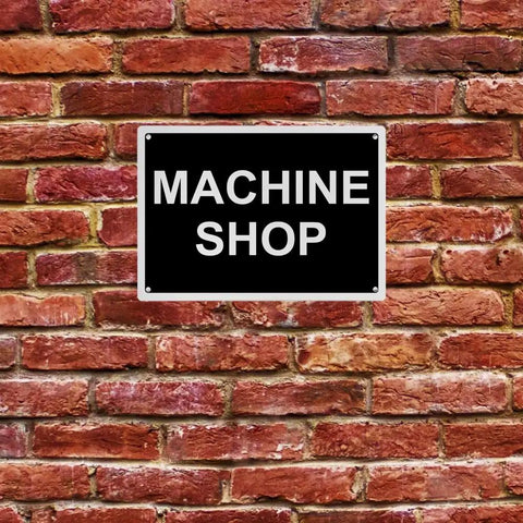 Top Tier Weatherproof Osha Machine Shop Sign 8X12 Inches Rugged Plastic Safety Wall Plaque For Pro Shops Uv Resistant And Will Not Dent Or Fade Keeps Your Site Locked And Loaded With Compliance Indoors And Out