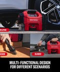 Badass 3 In 1 Cordless Tire Inflator And Portable Car Vacuum With Bright Led Work Light Heavy Duty Quick Inflate Air Compressor in use