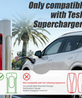 Nacs To Ccs1 Ev Charging Adapter Packing 500 Amp Fast Fill And Ultra Secure Dual Lock Clamps For Rolling Smooth Through Public Speed Chargers With Absolute Zero Hassle Nationwide, Tesla Supercharger station with Lexus car charging.