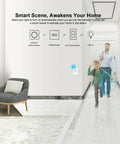 Hallway with ZigBee Motion Sensor 2-Pack Wireless Motion Detector That Sends Instant Alerts and Triggers Lights for Smart Home