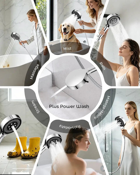 Ultra Wide Rain Shower Combo With Handheld High Pressure Chrome Finish Delivers Top Shelf Water Flow For Your Daily Bathroom Glow Up And Soothing Personal Care Sessions