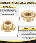 8Pcs Flange Sleeve Bearings 8mm Bore 10mm OD 12mm Length Self Lubricating Sintered Bronze Bushings with 15mm Flange Diameter