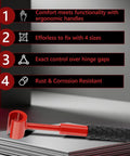 4 In 1 Door Hinge Gap Adjuster, Grab And Go Multifunction Hinge Bender with ergonomic handle and rust-resistant design