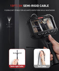 Two Way Articulating Borescope For Mechanics And HVAC Inspections With Ten Foot SemiRigid Snake Cable For Automotive, Plumbing, Wall And Ductwork Checks Pro Grade Handy Tool, 5-inch display