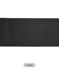 Grippy Double Sided Exercise Bike Mat With PVC Silicone Non Slip Surface Hardwood Floor Protector shown flat