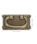 Front view of Vintage Zinc Alloy Cabinet Pulls Set Of 4 With Antique Brass Drawer Handles For Kitchen And Bathroom Furniture Retro Vibes Small Door Ring Handles Easy Install Ergonomic Grip.