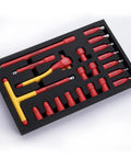 Pro Grade Insulated Electrician Screwdriver Set With Pouch, 10 Piece Magnetic Phillips And Slotted Screwdrivers, Non Slip Grips