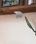 Sturdy 304 Stainless Steel Corner Brackets 90 Degree Wall Mount Shelf Supports Set Of 10 under wooden shelf