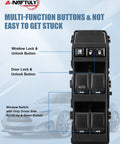 Left Driver Side Go To Master Power Window Switch For Dodge Avenger Charger Caliber Magnum Jeep Patriot Compass Chrysler 200 300 Sebring Raider 2006 2014 Auto Button Replacement, featuring multi-function buttons.