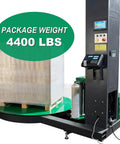 Heavy Duty Industrial Pallet Wrapping Machine With Automatic Turntable And Digital Scale For Warehouse Shipping 4400 lbs package weight.