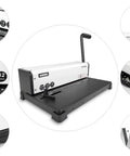 Coil Binding Machine For 3 To 1 Pitch With 32 Hole Punch, Perfect For Spiral And Click Binding Spines, Punches 12 Sheets At A Time