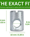 Heavy Duty Replacement Cross Dowel Barrel Nut Sleeves Pack Of 16 For Furniture Fix Ups 14mm M6 metal sleeve with precise dimensions