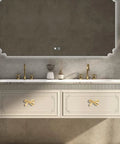 Vintage Bow Shaped Dresser Knobs For Desk Wardrobe TV Cabinet And Bookcase In Antique Gold Hardware Pulls on bathroom vanity