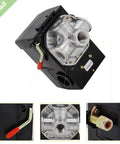 Heavy Duty 95-125 PSI Air Compressor Pressure Switch Unloader, LF10-4H 4 Port NPT One Quarter Inch Connections, 20A, UL Listed