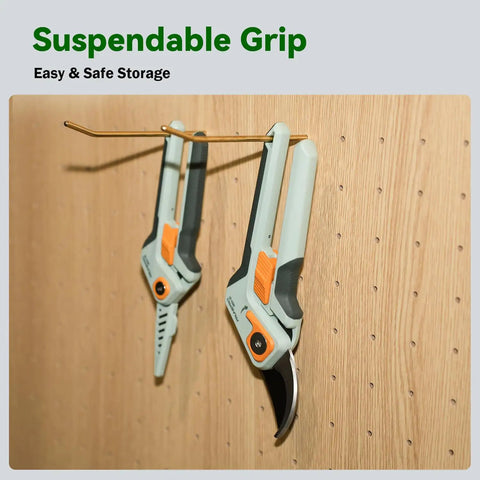 Garden Pruning Scissors For Precise Cuts With Sharp Stainless Steel Blade And Nonstick Teflon Coating hanging storage
