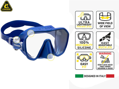 Z2 Frameless Dive Mask And Corsica Snorkel Kit For Deep Freediving And Snorkeling All Day Comfort Low Volume With Wide Field Of View