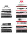 230-Piece Impact Socket Set With Rails And Trays, 1/2 Inch Drive, 6-Point, SAE And Metric Sizes, Shown with Organized Trays